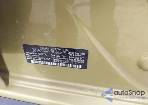 2021 Subaru Crosstrek Premium z USA, uszkodzony, nr VIN JF2GTAPC2MH243829